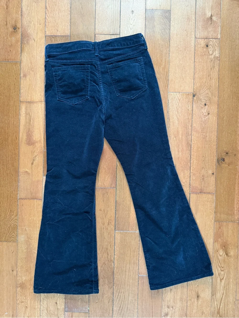 GAP Black Flare Black Velvet High-Rise Jeans Size 10 Plus